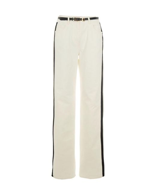 Elisabetta Franchi Natural Belted Jeans