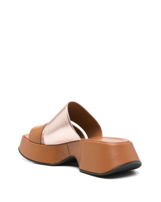 Vic Matié Brown Logic Platform Heeled Sandals