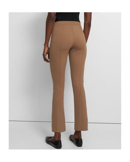 Theory Brown Elastic Waist Casual Pants