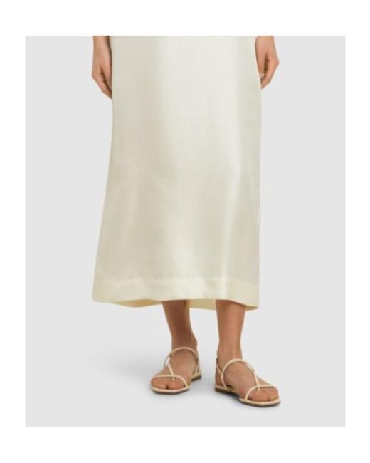 Aeyde White Clim-Toed Flat Sandals