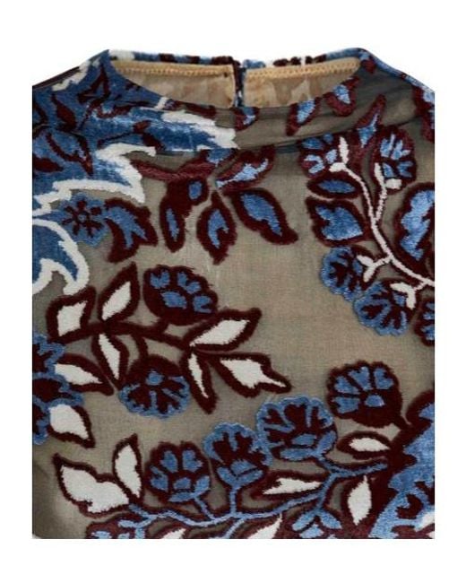 Etro Blue Long Sleeve Tops