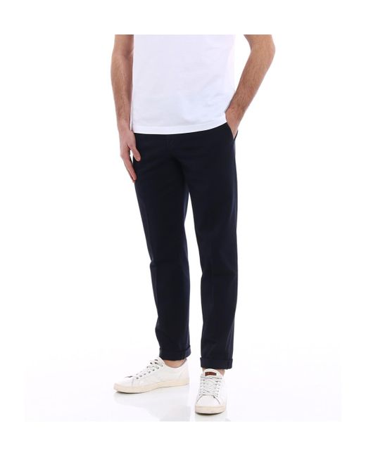 Prada Blue Straight Casual Pants for men