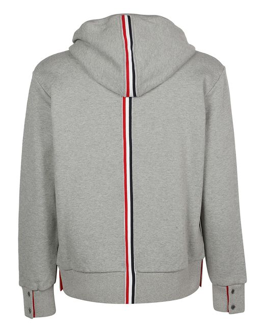 Thom Browne Gray Rwb Stripe Zipped Jacket for men