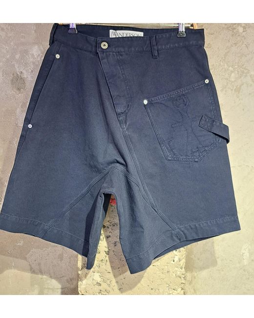 J.W. Anderson Blue Jw Anderson Knee-Length Twisted Bermuda Shorts for men