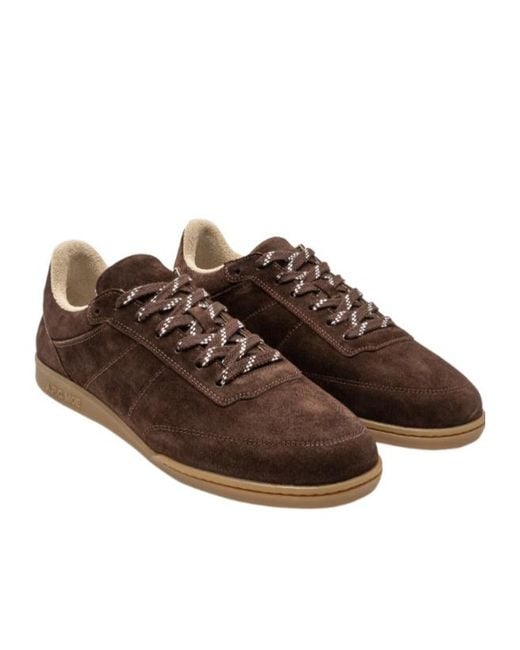 A.P.C. Brown Round-Toe Lace-Up Sneakers
