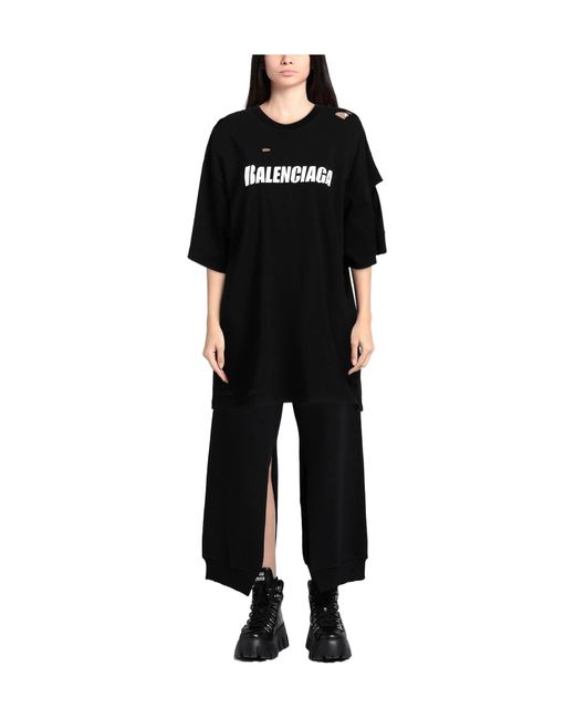 Balenciaga Black Logo-Print T-Shirts
