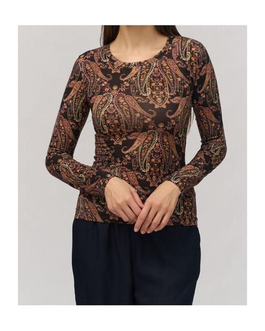 Etro Brown Long-Sleeved T-Shirt
