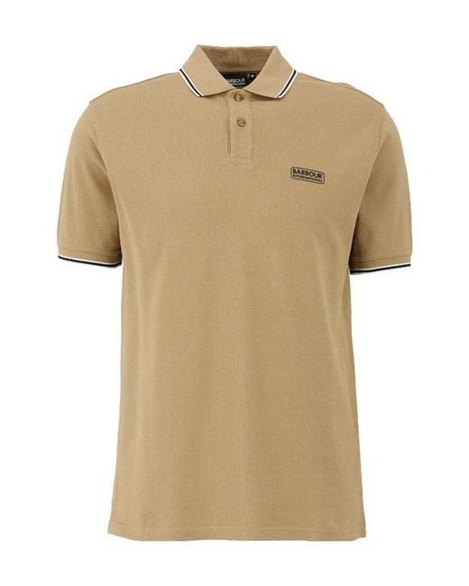 Barbour Natural Evan Tipped Short-Sleeved Polo Shirt for men