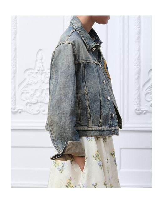 Dior Gray Médaillon Cropped Jacket