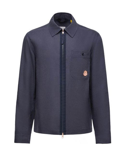 Moncler Blue X Gilga Farm By Donald Glover Linen Blend Shirt for men