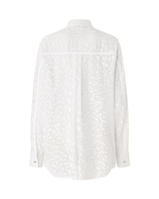 Pinko White Abstract-Print Shirt