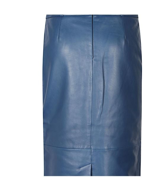 Frankie Shop Blue Belt Loop Skirt
