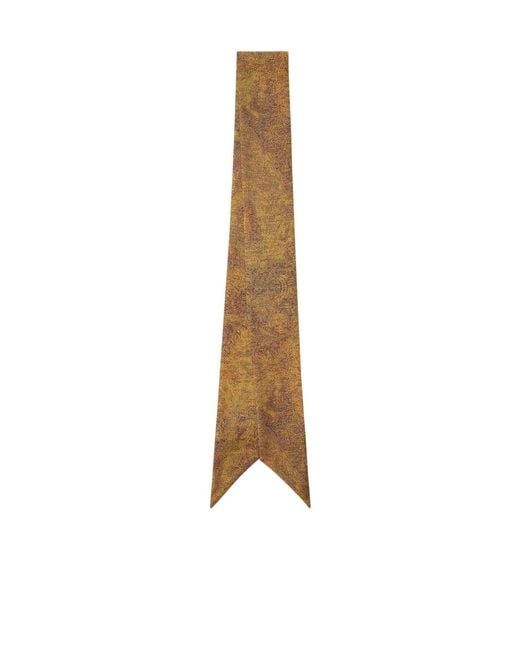 Loro Piana Natural Amber Strip Scarf