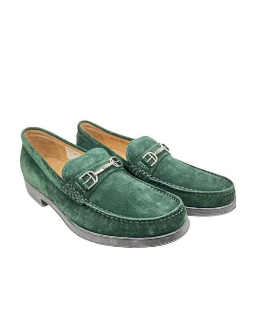 Bally Green Logo Business Casual Shoes for men