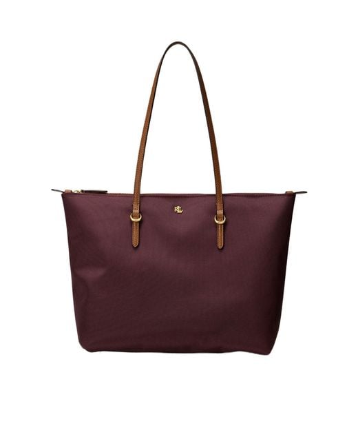 Ralph Lauren Purple Zipclosure Bag