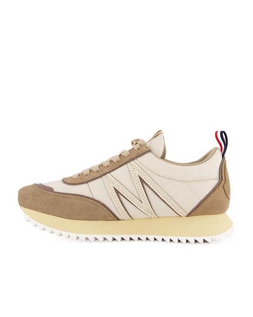 Moncler White Pacey Lace-Up Sneakers for men