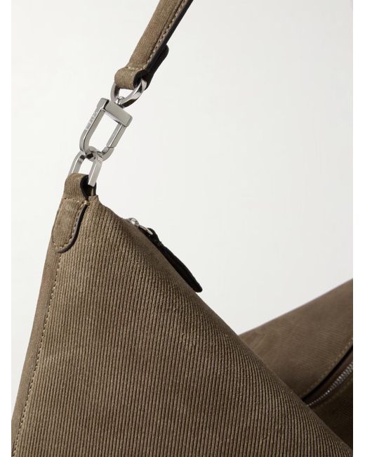 Totême  Gray Totême Medium Bevel Zipped Shoulder Bag