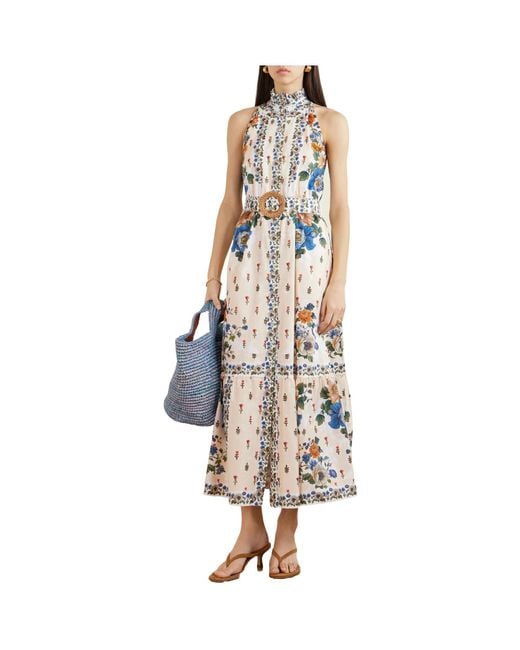Borgo De Nor White Vintage Floral Dress
