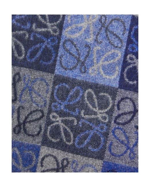 Loewe Blue Anagram Scarf