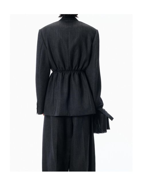 Alexander Wang Blue Single-Breasted Oversized Blazer