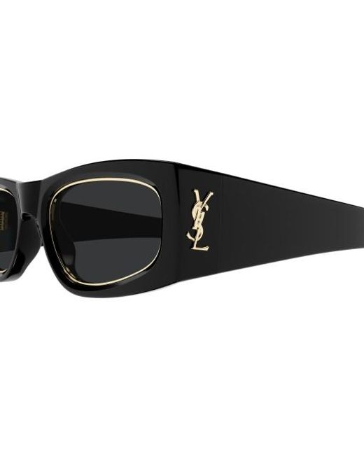 Saint Laurent Black Eyewear Rectangle Frame Sunglasses