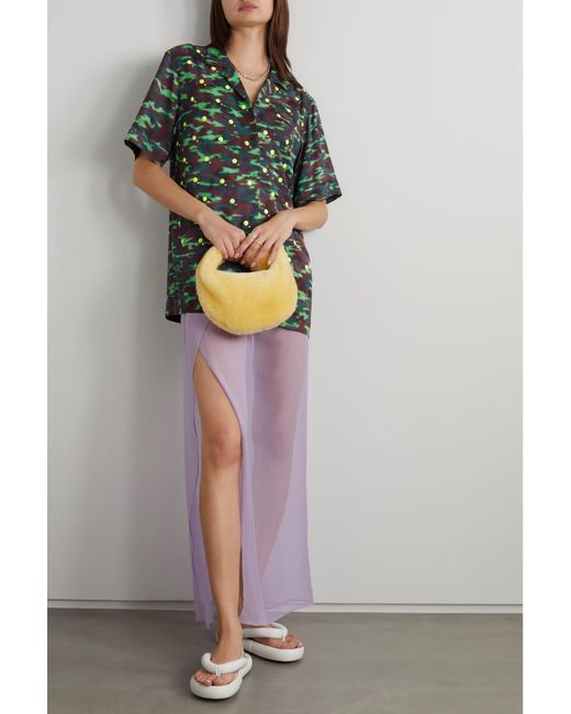 Dries Van Noten Green Printed Shirt