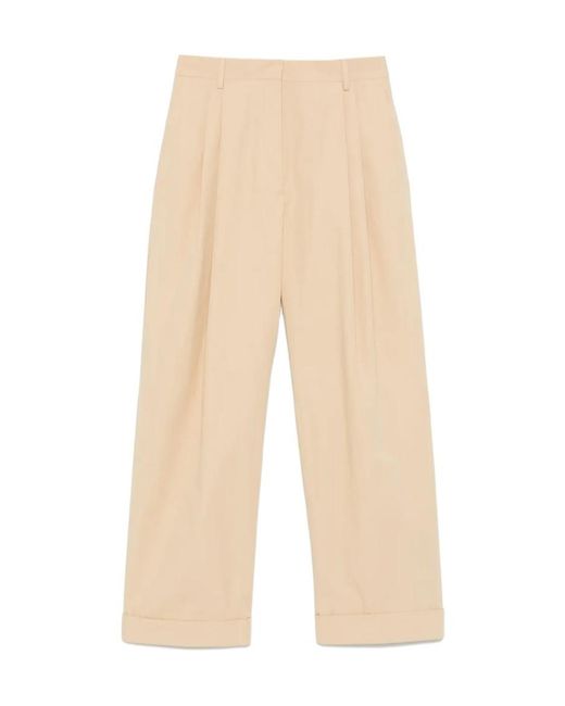 Dries Van Noten Natural Belt Loop Casual Pants