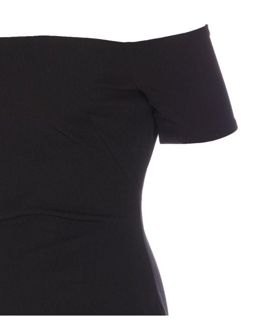 Solace London Black London Nile Off-Shoulder Long Dress