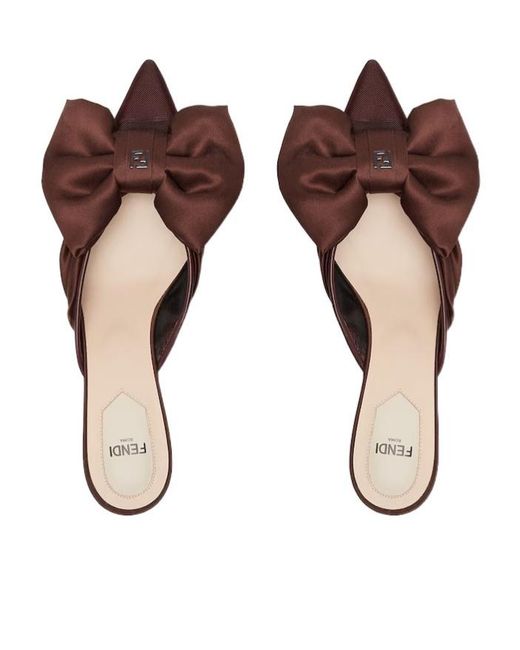 Fendi Brown Colibrì Mules