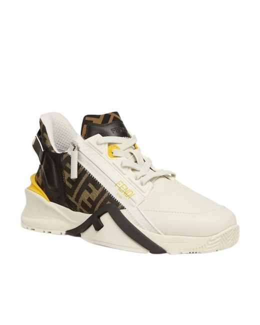 Fendi Multicolor Flow Low-Top Sneakers for men