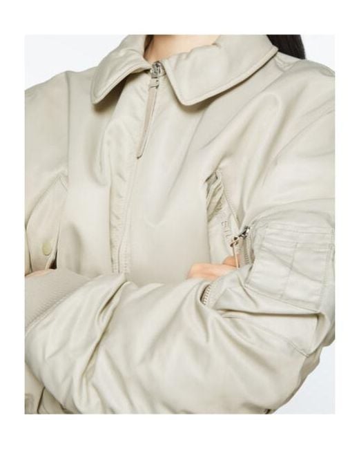 Acne White Bomber Jacket