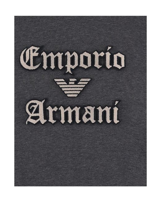Emporio Armani Black Crew-Neck T-Shirt for men