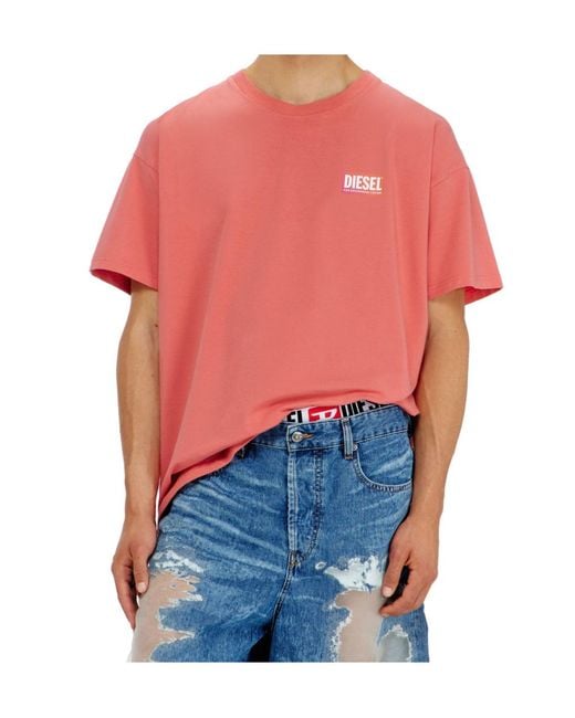 DIESEL Pink X Tinder Logo-Print Short-Sleeve T-Shirt for men