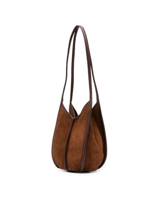 Hereu Brown Calella Suede Shoulder Bag