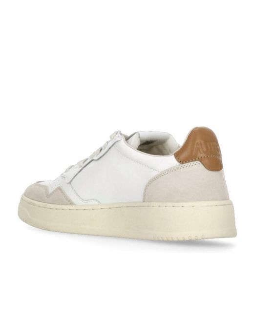 Autry Natural Medalist Lace-Up Sneakers for men