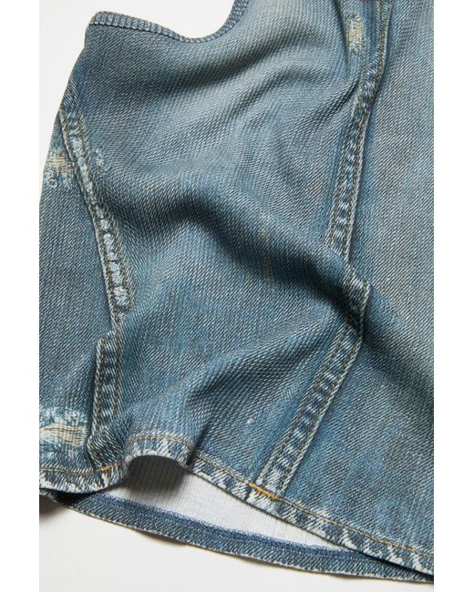 Acne Blue Crewneck Sleeveless Top