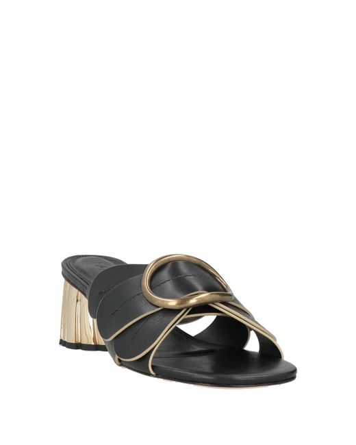 Farm Rio Black Metallic Heel Sandals