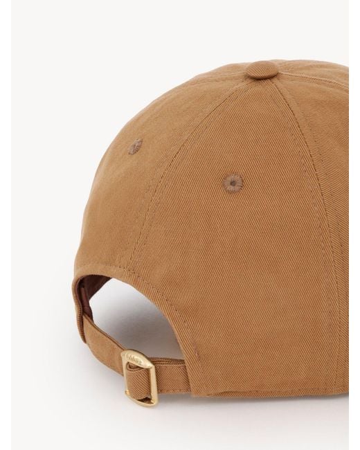 Chloé Brown Chloé Logo Embroidered Baseball Cap