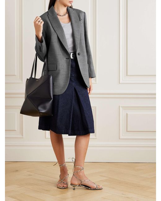 Brunello Cucinelli Gray Long-Sleeved Suit Coat