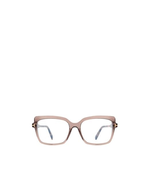 Tom Ford Metallic Eyewear Butterfly Frame Glasses