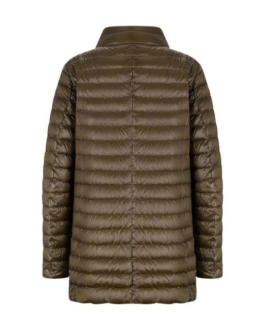 Herno Green Ultralight Reversible A-Line Down Coat