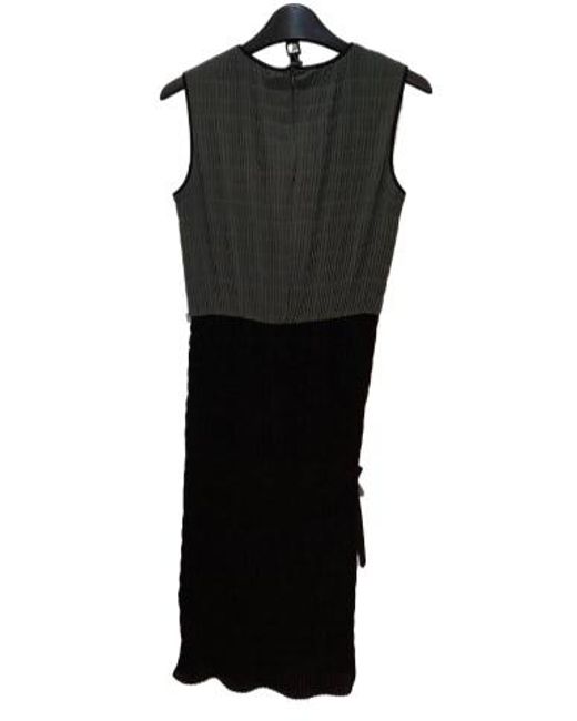 Max Mara Black Round Neck Sleeveless Dress