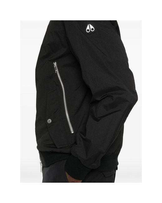 Moose Knuckles Black Courville Bomber Jacket for men