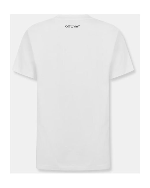 Off-White c/o Virgil Abloh White Logo Crew Neck T-Shirt for men