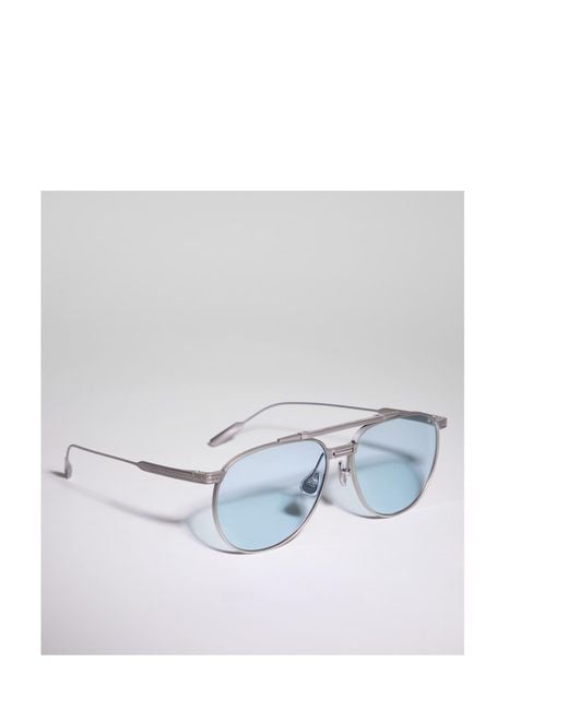 Brunello Cucinelli Blue Aviator Sunglasses for men