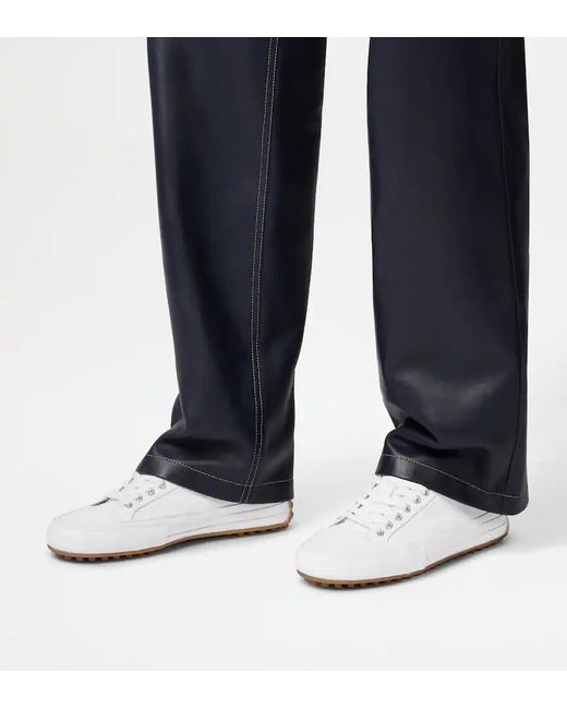 Tod's White Logo Stamped Sneakers