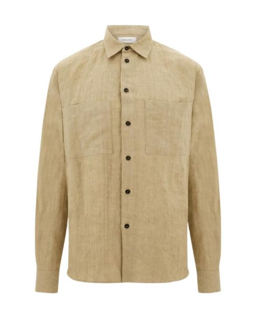 Ferragamo Natural Ferragamo Drop Shoulder Shirt for men