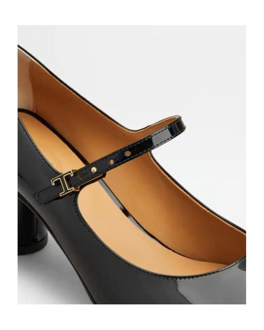 Tod's Black Buckle-Strap Pumps