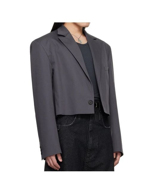 Lu'u Dan Gray Slashed Suit Jacket for men