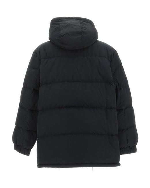 Maison Kitsuné Blue Maison Kitsuné Fox Patch Hooded Padded Coat for men
